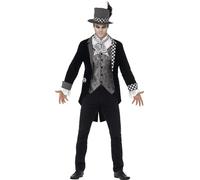 Dark Mad Hatter Family Costume Halloween Alice In Wonderland Fancy Dress Outfit