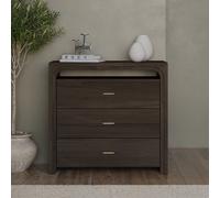 Dark Mango Wood 3 Drawer Chest of Drawers - Vixen