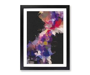 Dark Matter Abstract Framed Print for Living Room Bedroom Home Office Décor, Wall Art Picture Ready to Hang, Black A4 Frame (34 x 25 cm)