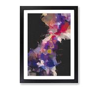 Dark Matter Abstract Framed Wall Art Print A2 Black