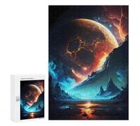 Dark Matter Planetary Wooden Jigsaw Puzzle for Adults, 300 PCS - Winter Gift, with A Decorative Finished Picture