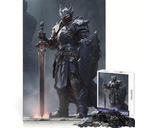 Dark Medieval Knight for Adults 1000 Piece Jigsaw Puzzle DownTime Game Indoor Play Fun Challenge Wall Accent (38x26cm)