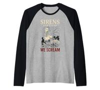 Dark Mermaid Gothic Siren Haunted Sea Witch Undead Ocean Raglan Baseball Tee