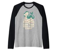 Dark Mermaid Gothic Siren Haunted Sea Witch Undead Ocean Raglan Baseball Tee