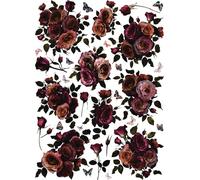 Dark Moody Red Rice Paper, 29 x 40cm (1pc) - for Furniture Poster Craft Decoupage by CRAFT KREATIVELY