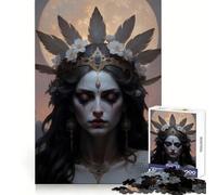 Dark Moon Beautiful Woman for Adults 1000 Piece Jigsaw Puzzle DownTime Game Indoor Play Fun Challenge Wall Accent (38x52cm)