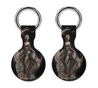 Dark Moon Stars Goddesses Protective Case Compatible with AirTag