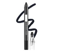 Dark Navy Blue Eyeshadow Pencil with Creamy Blendable Formula for Defined Lines and Smoky Eye Looks - Long-Lasting Waterproof Kohl Eyeliner for Day to Night Makeup on Mature Skin, Includes Sharpener