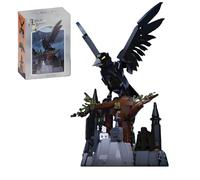 Dark Night Raven Building Blocks Set, 1078 PCS Artistic Bird Building Brick Model Toys, Mysterious Black Raven Building Kit for Desk & Home Display, Creative Birthday Gift for Adults