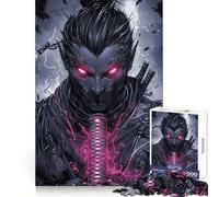 Dark Ninja with Glowing Katana 1000 Piece Puzzle For Adults Mental Sharp Serene Game Home Activity Santa Surprise (38x26cm)