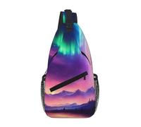 Dark Northern Lights Crossbody Sling Bag Crossbody Shoulder Chest Bag Shoulder Strap Waist Fanny Pack Men Women