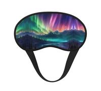 Dark Northern Lights Elastic Band Eye Mask for Sleeping, Blackout Sleep Mask Block Light, Comfortable Travel Nap