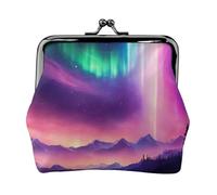 Dark Northern Lights Print Exquisite Versatile Kiss Lock Coin Purse Cute Small Zipper Wallet for Coins Cards