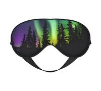 Dark Northern Lights Print Eye Mask, Sleep Mask for Men Women 100% Blackout, No Pressure On Eyes, Soft & Breathable