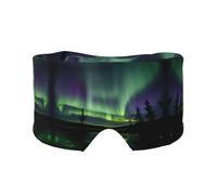 Dark Northern Lights Print Eye Shade Cover for Nap Travel Yoga,Eye Cover Blindfold Travel Office Nap Airplane