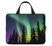 Dark Northern Lights Print Laptop Bag Durable Laptop Sleeve Water-Resistant Notebook Bag for Computer Or Tablet