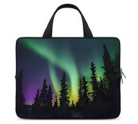 Dark Northern Lights Print Laptop Bag Durable Laptop Sleeve Water-Resistant Notebook Bag for Computer Or Tablet