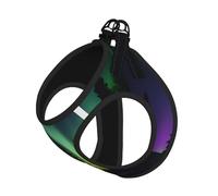 Dark Northern Lights Print Print Reflective Pet Leash Vest For Small Dogs & Cats, Adjustable Outdoor Walking Hiking Vest