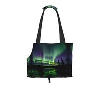 Dark Northern Lights print Puppy Carrier Walking Dog Bags Pets Dogs Carrier Bags for small Dogs and Cat and Rabbit