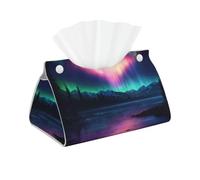 Dark Northern Lights Print Rectangular Tissue Box Cover Case Stylish Home Decor Holder Living Room Bathroom