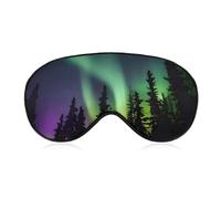 Dark Northern Lights Print Sleep Mask Comfort Travel Eye Masks with Adjustable Elastic Strap Soft Funny Block Light Sleep Eye Cover for Side Sleeper for Nap Men Women Gift