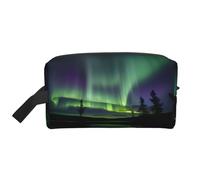 Dark Northern Lights Print Toiletry Bag for Men Travel Toiletry Bag, Spacious Capacity Cosmetic Bag for Women