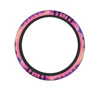 Dark Northern Lights Print Vehicles Steering Wheel Cover Comfort Car Interior Accessory All-Season Protection