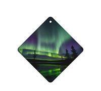 Dark Northern Lights Printing 10 Pcs Car Air Freshener Hanging Sheets Scented Hanging Sheets With Rope For Home