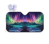 Dark Northern Lights Sun Shade - Folding Car Front Window Sunshade for Cars SUV Trucks,Max UV Blocking and Keep The Vehicle Cool