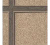 Dark Oak Brown Wood Panelled Weave Grain Wallpaper - Carved Trendy Modern Contemporary Feature Wall