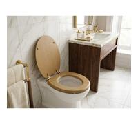 Dark Oak Soft Close Wooden Toilet Seat