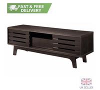 Modern TV Unit Stand 140cm Media Cabinet Sliding Door + Shelf Wenge