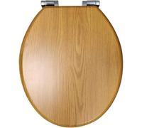 Dark Oak Wooden Toilet Soft Close with Hinges & Parts 18" Marco Paul Natural One Size