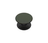 Dark Olive Green Mini Gingham Cute Small Check Cottagecore PopSockets Adhesive PopGrip