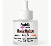 Dark Opium Body Oil - 30ml in Frosted White Glass Bottle - With 4 Natural Oils - Perfume Scent - Branded Gift Box - Vegan Friendly - Puddle of Wax - Made in the UK
