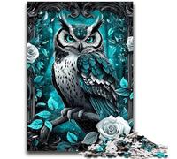 Dark Owl 1000 Pieces Jigsaw Puzzle For Adults Teens,Brain Intelligence Challenge Addictive Toys for Home Decoration (50x75cm)
