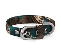 Dark Owl Dog Collar Adjustable Soft and Comfortable Puppy Collars with Metal Buckle Pet Collar for Small Medium Pet