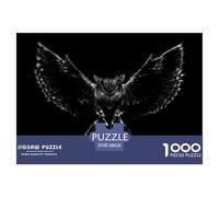 Dark Owl,eurasian Eagle Jigsaw Puzzle Waterproof 1000 Piece Puzzle for Adults Challenging And Brainteasing Educational Games