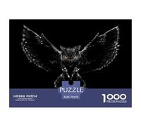 Dark Owl,eurasian Eagle Jigsaw Puzzles Waterproof 1000 Piece Puzzle for Adults Gifts Impossible Challenging Puzzle Games