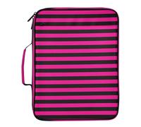 Dark Peach Black Strips Horizontal Paper Expanding File Folder 7 Pockets A4 Letter Size with Zipper Closure for Office Folder with Pockets expando