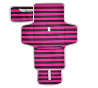 Dark Peach Black Strips Horizontal Reusable Washable Changing pad with Tissue Pocket Waterproof Pads for Baby for Moms, Dads cambiadores de pa?ales para Bebes