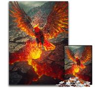 Dark Phoenix Bird 1000 Piece Puzzle Wooden Jigsaw Puzzles Perfect for Christmas Halloween Easter New Year 1000 PCS(75x50cm)