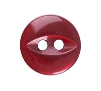 Dark Pink Baby Cardigan Buttons, 11 mm Fish Eye, Pack of 10 - Two-Hole Plastic Buttons for Newborn Knits, Doll Clothes & Tiny Repairs - Giddy Square