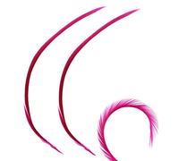 Dark Pink Biot Feathers x 3 - Millinery hat, fascinator, wedding decoration - long feathers