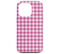 Dark Pink Gingham Plaid Aesthetic Check Pattern Case for iPhone 13 Pro