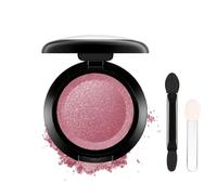 Dark Pink Single Color Glitter Eyeshadow with Brush, Shimmering Pressed Powder, Highly Pigmented Sparkly Eyeshadow for Girls Women, Waterproof and Long-Lasting for Women Party, Stage Looks