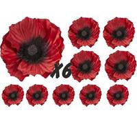 Dark Poppies Flower Decals Car Stickers Graphics Nursery Wall Window Decorations Art 10 Pack (60)