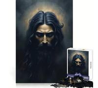 Dark Portrait of Yeshua 1000 Piece Jigsaw Puzzles for Adults Relax Game Good Thick Fun Hobby Xmas Surprise (38x52cm)
