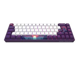Dark Project 68 SUNRISE Mechanical Gaming Keyboard | ISO Multilingual | G3MS Sapphire Greased Switches | Greased Stabilisers | 68 Keys 65% | Hot-Swap | RGB | Purple/White