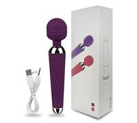 (dark purple) 10 Speed Big Magic Wand Massager Vibrators for Women Clitoris G Spot Stimulator Dildo Vibrator